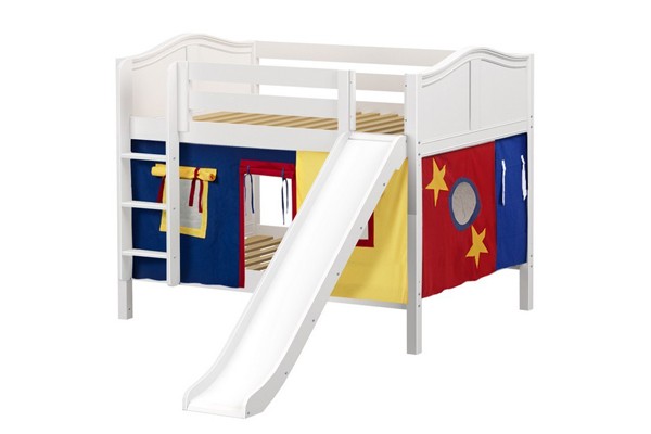 ROCK29 / DOUBLE OVER DOUBLE BUNK BED  W/ LADDER - SLIDE & TENT