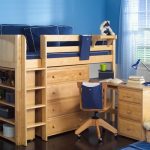 BLING23L  / MID LOFT BED WITH STORAGE & DESK  / TWIN