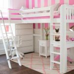 HIGHRISE / TWIN SIZE  HIGH CORNER LOFT BED WITH LADDERS