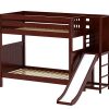 POOF / EXTRA HIGH MAXTRIX TWIN OVER TWIN BUNK BED WITH SLIDE