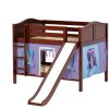 ROCK27 / DOUBLE OVER DOUBLE BUNK BED  W/ LADDER - SLIDE & TENT