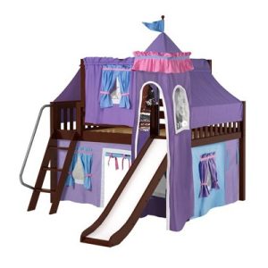 FANTASTIC27 /  FULL SIZE CASTLE LOFT BED WITH SLIDE & TENT