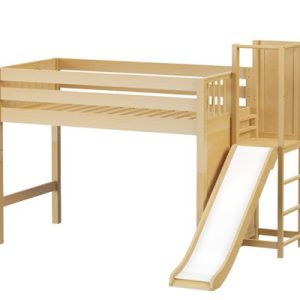 TURF / MID LOFT BED WITH SLIDE & PLATFORM-END / TWIN