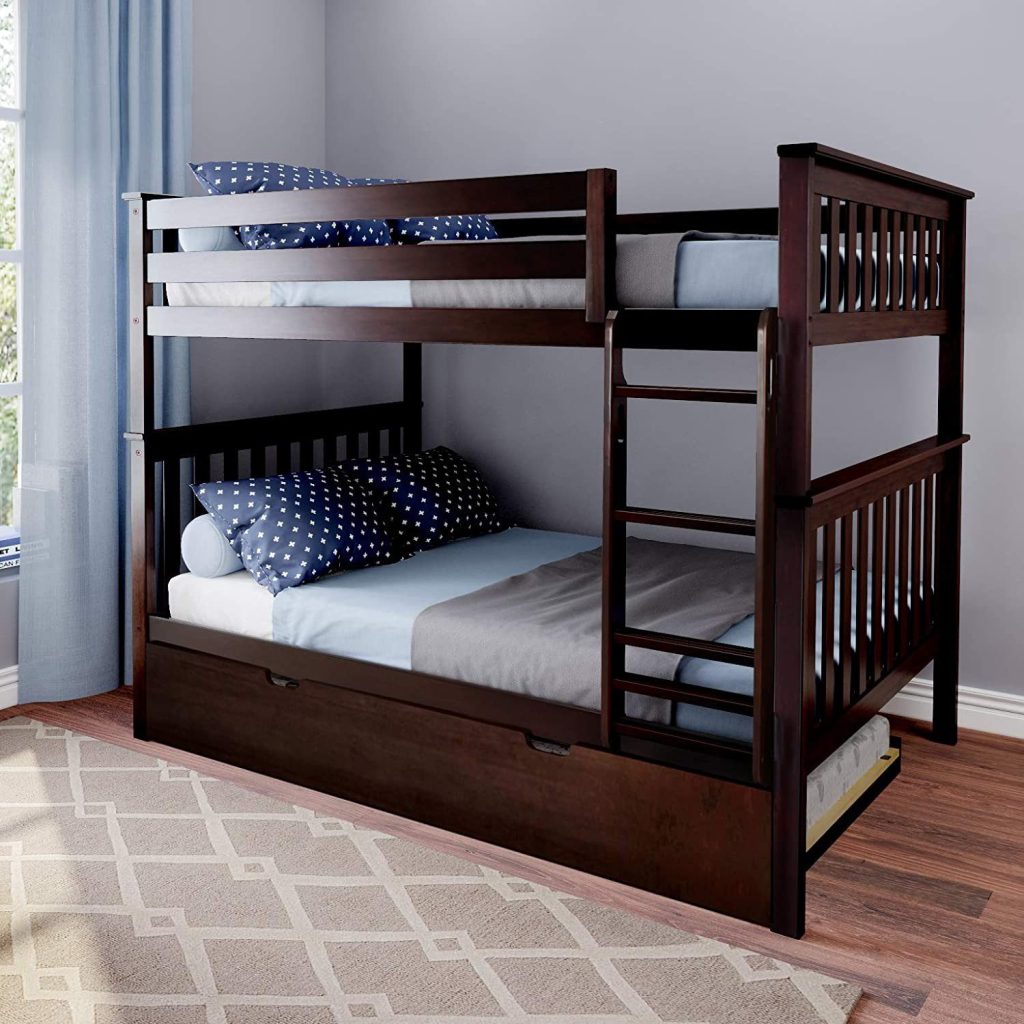 Max And Lily Full Over Full Bunk Bed With Trundle In Espresso