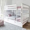 Max and Lily Full Over Full Bunk Bed with Trundle in White