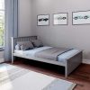 Max and Lily Full Platform Bed in Grey