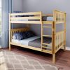 Max and Lily Solid Wood Full Over Full Bunk Bed In Natural