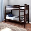 Max and Lily Twin Over Twin Bunk Bed in Espresso