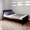 Solid Wood Max and Lily Full Platform Bed in Espresso