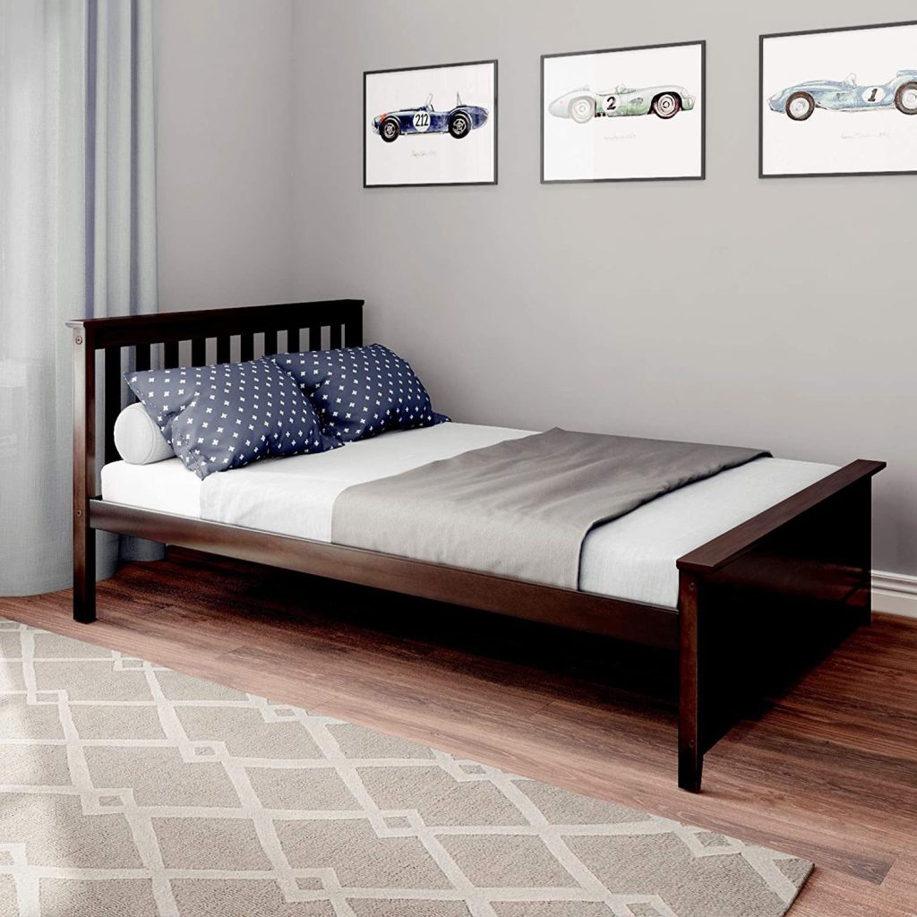 Solid Wood Max and Lily Full Platform Bed in Espresso