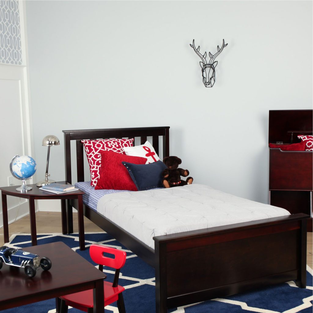 Solid Wood Max And Lily Twin Platform Bed In Espresso