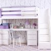 Solid Wood Maxtrix Star13 Twin High Loft Bed With Stairs and Desk
