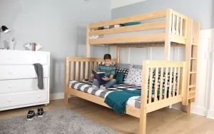 Boy Reading On Queen Bunk &Amp; Loft Beds