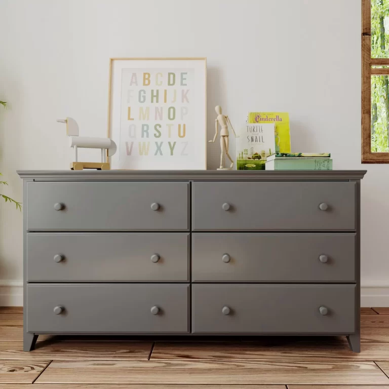 MAX & LILY 6 DRAWER DRESSER IN GREY FINISH