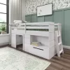 MAX AND LILY SOLID WOOD PLAY & STORE LOW LOFT
