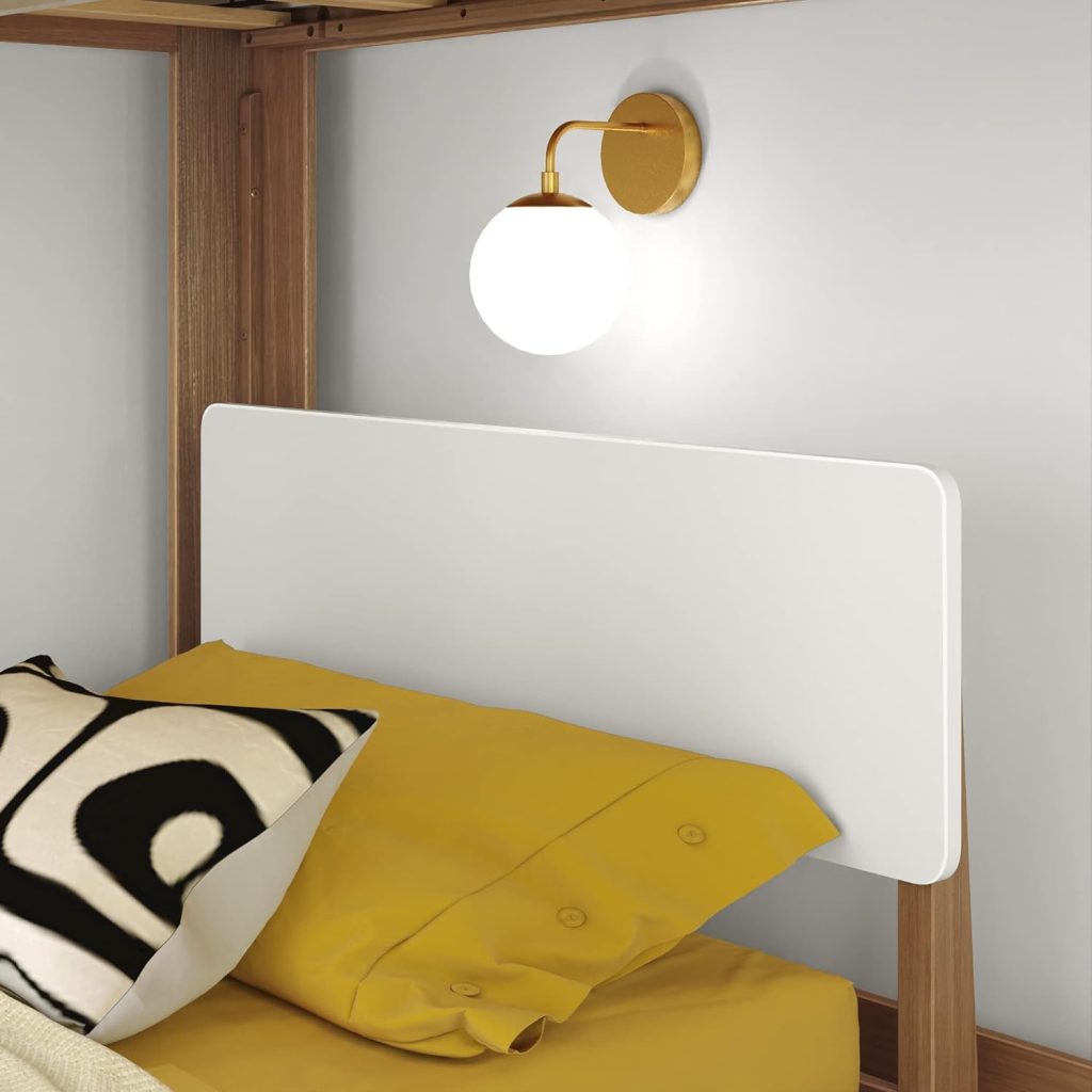 Mid-Century Modern Twin Over Twin L-Shaped Bunk Bed - Image 5
