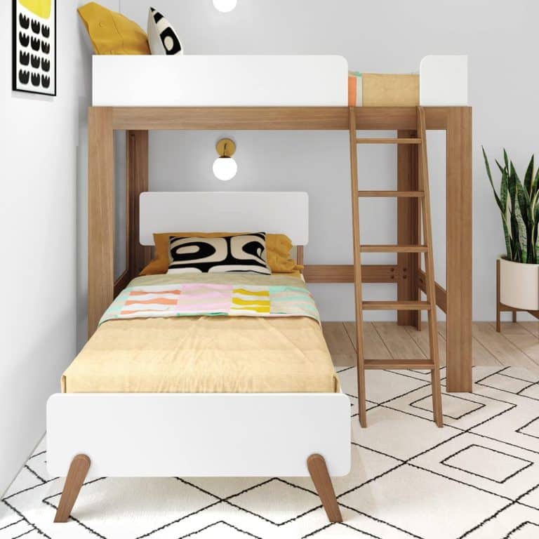Twin over Twin L-Shaped Bunk Bed
