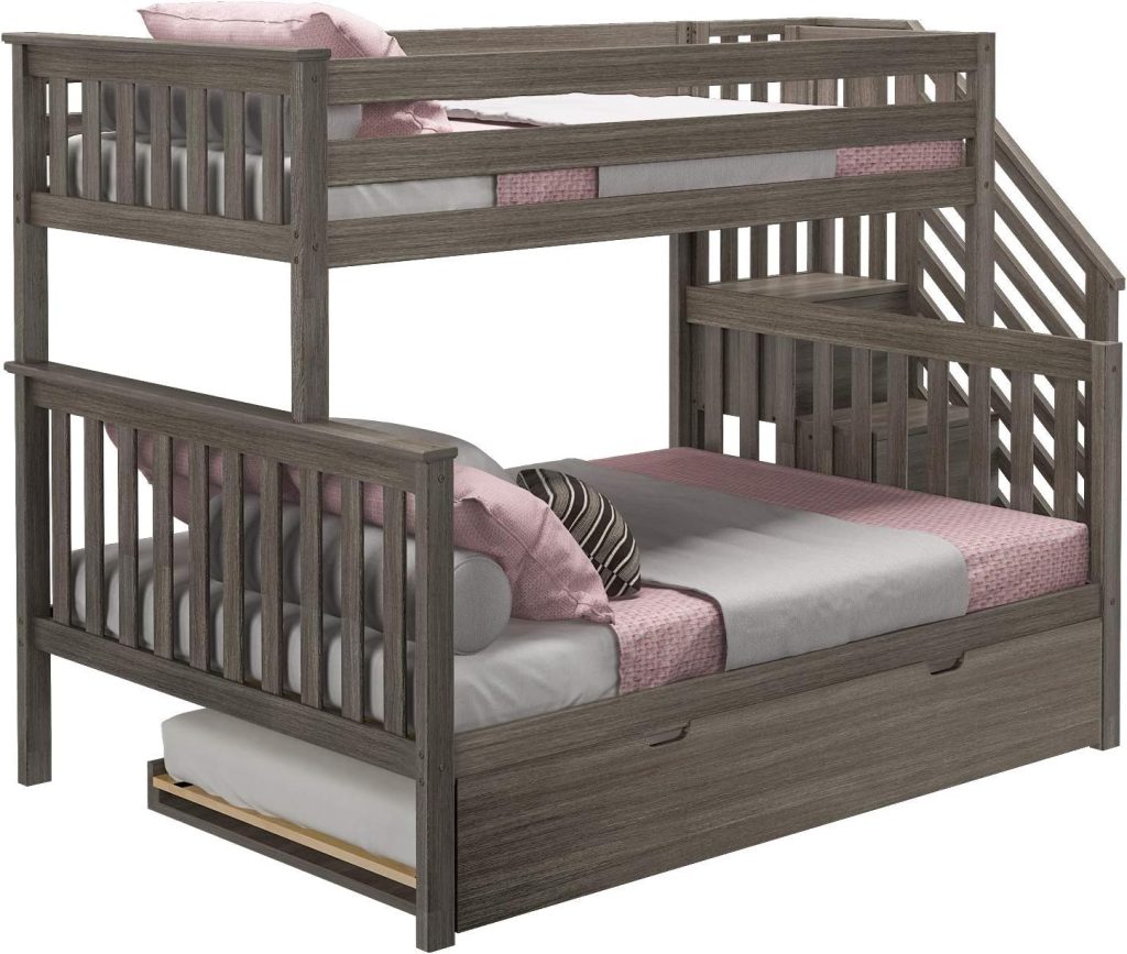 Max and Lily Twin Over Full Bunk Bed with Stairs and Trundle - Image 10