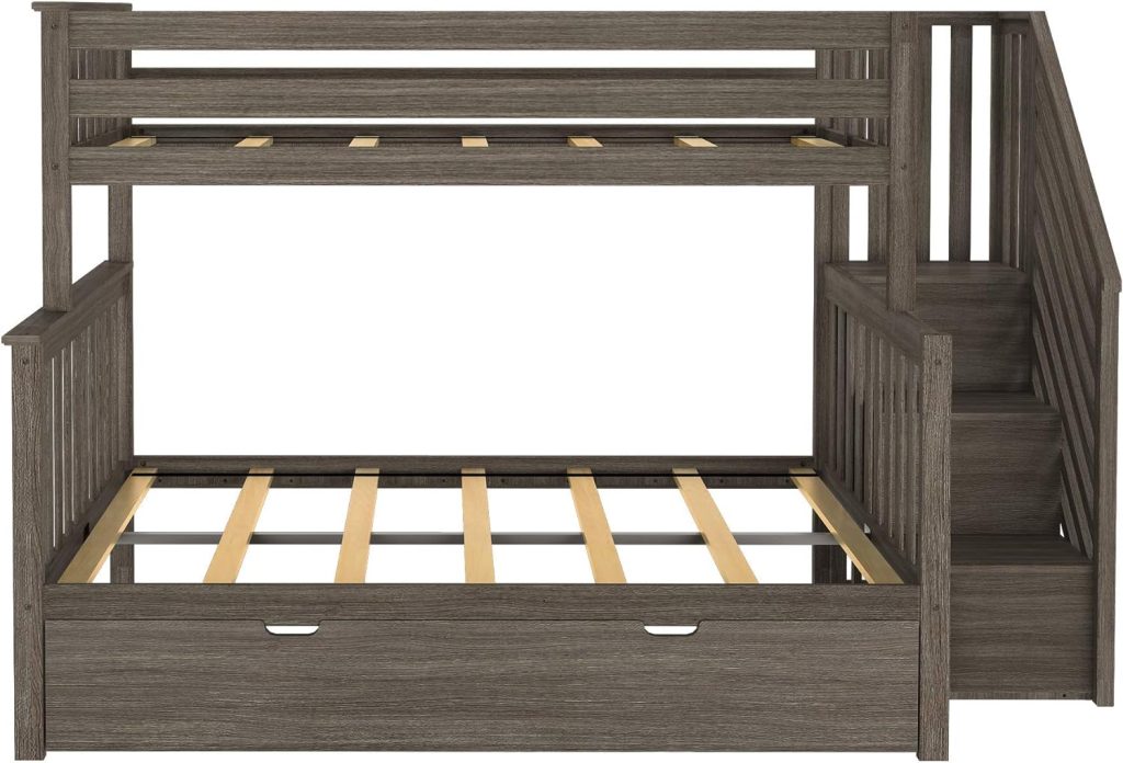 Max and Lily Twin Over Full Bunk Bed with Stairs and Trundle - Image 12
