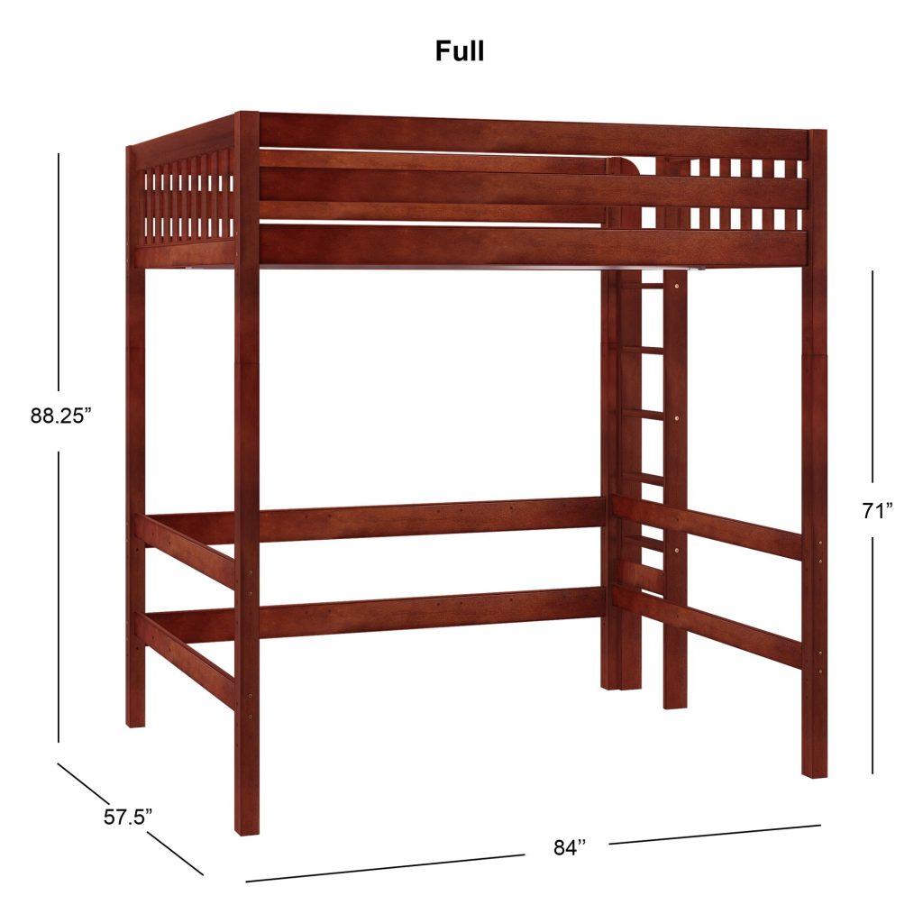 Uber Bulky Full Ultra High Loft Bed with Straight Ladder on End - Image 5
