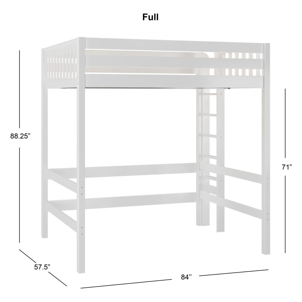 Uber Bulky Full Ultra High Loft Bed with Straight Ladder on End - Image 15