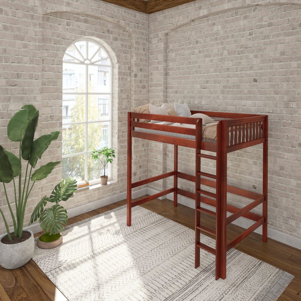 Uber Grand Full Ultra High Loft Bed with Straight Ladder on Front - Image 2