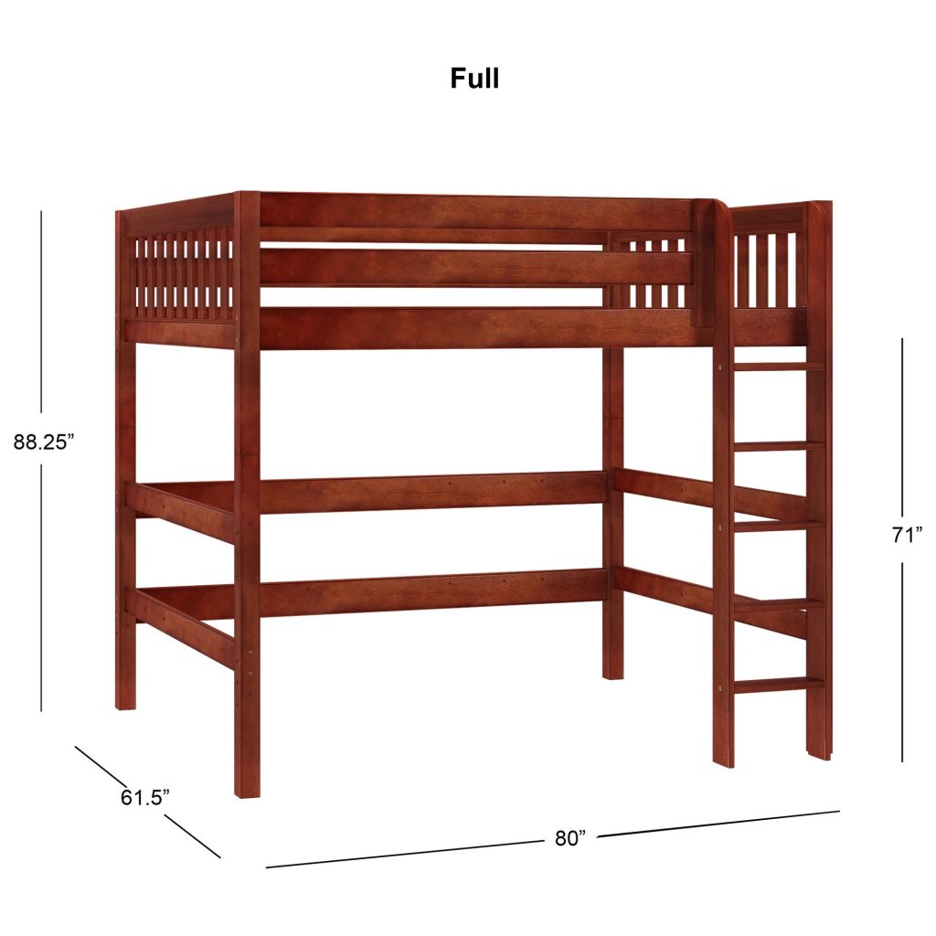 Uber Grand Full Ultra High Loft Bed with Straight Ladder on Front - Image 5
