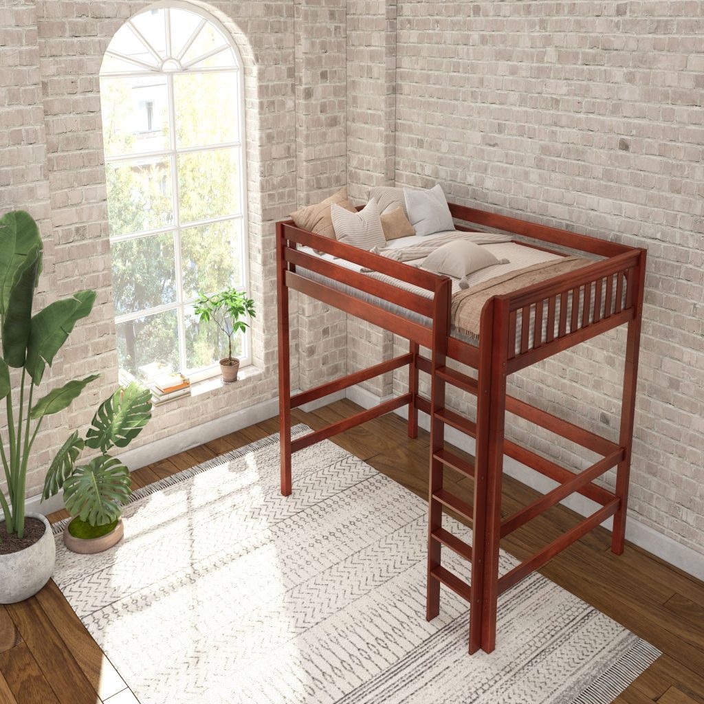 Uber Grand Full Ultra High Loft Bed with Straight Ladder on Front - Image 6