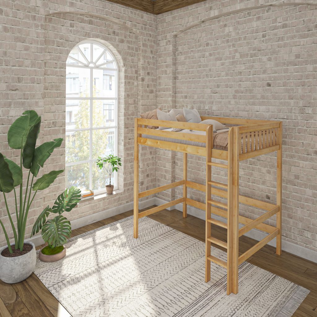 Uber Grand Full Ultra High Loft Bed with Straight Ladder on Front - Image 7