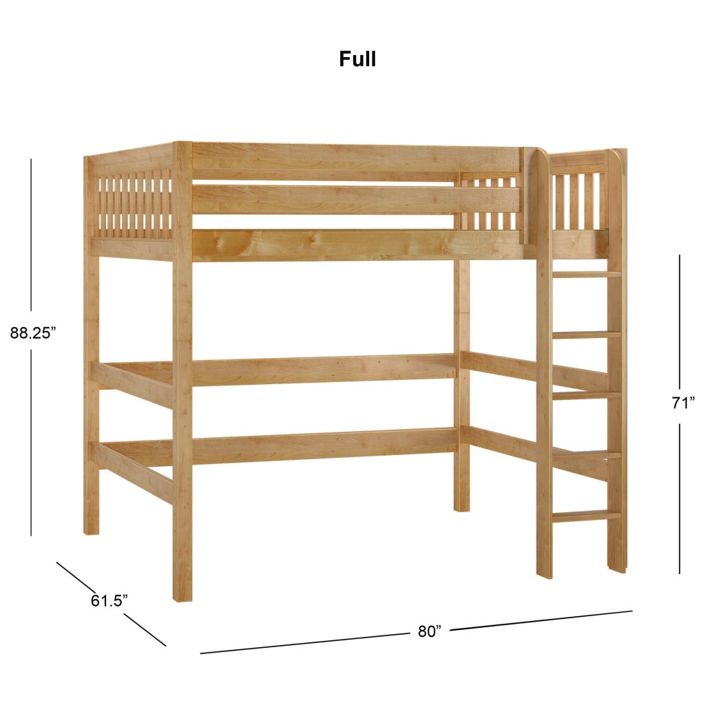 Uber Grand Full Ultra High Loft Bed with Straight Ladder on Front - Image 10