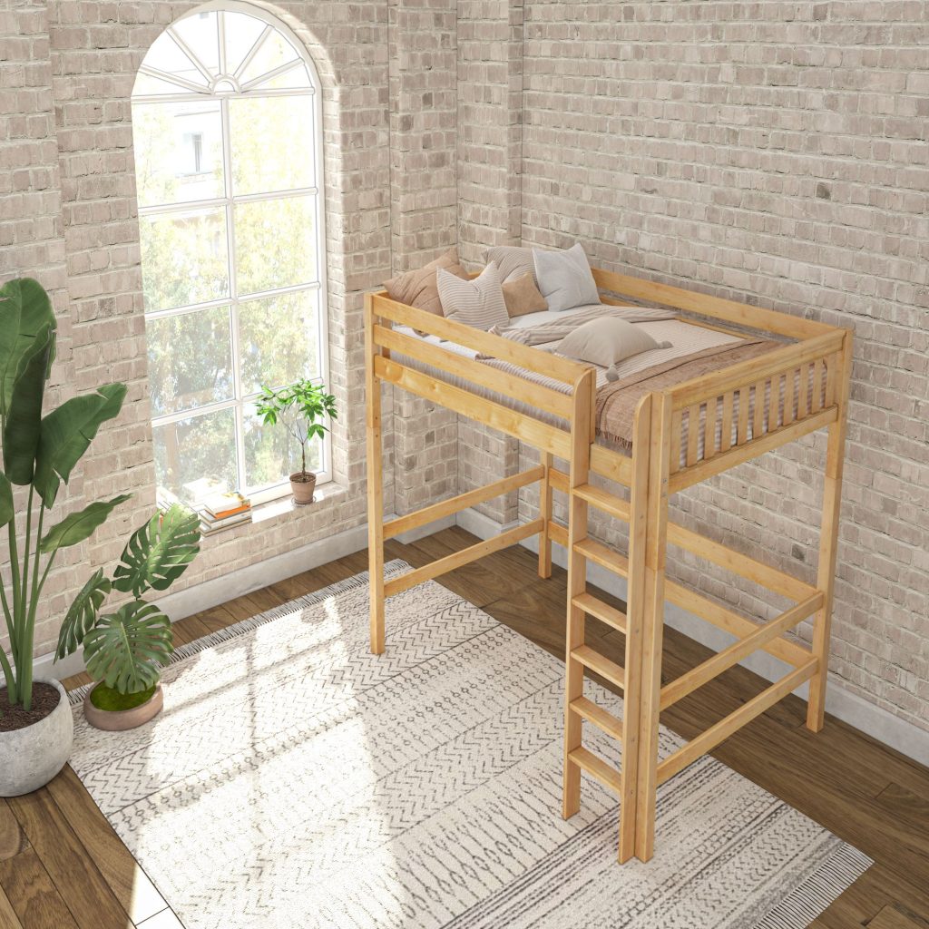 Uber Grand Full Ultra High Loft Bed with Straight Ladder on Front - Image 11