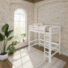 Grand Full Ultra High Loft Bed with Straight Ladder