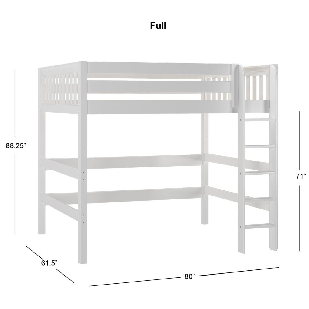 Uber Grand Full Ultra High Loft Bed with Straight Ladder on Front - Image 15