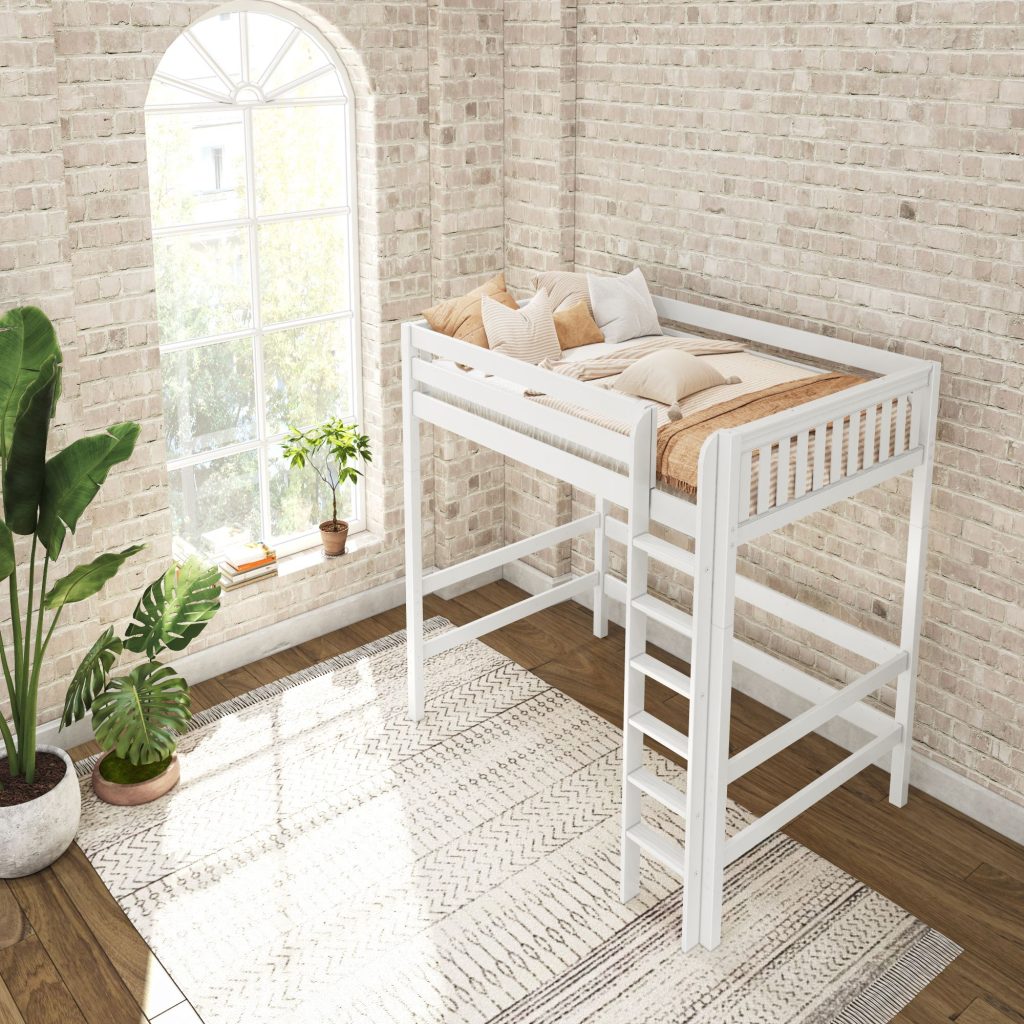 Uber Grand Full Ultra High Loft Bed with Straight Ladder on Front - Image 16