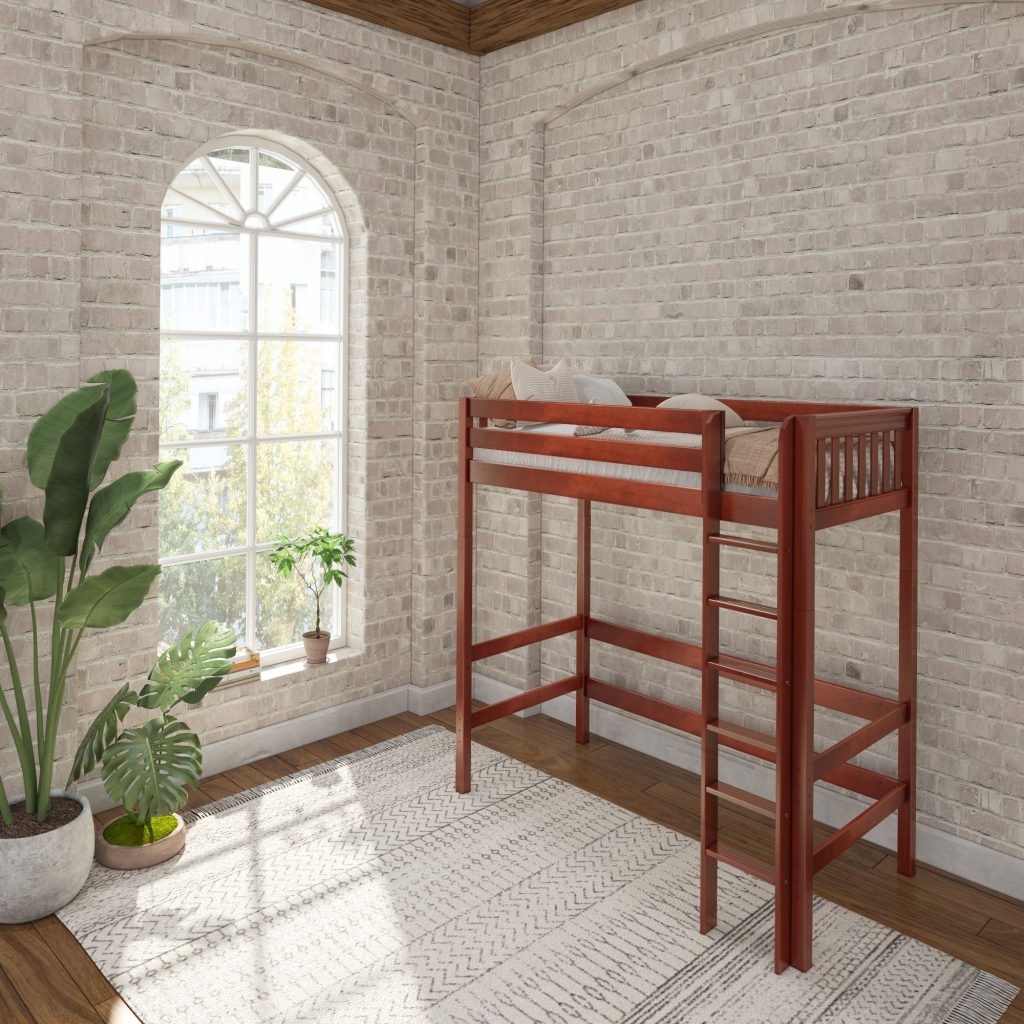 Uber JibJab Twin Ultra High Loft Bed with Straight Ladder on Front - Image 2