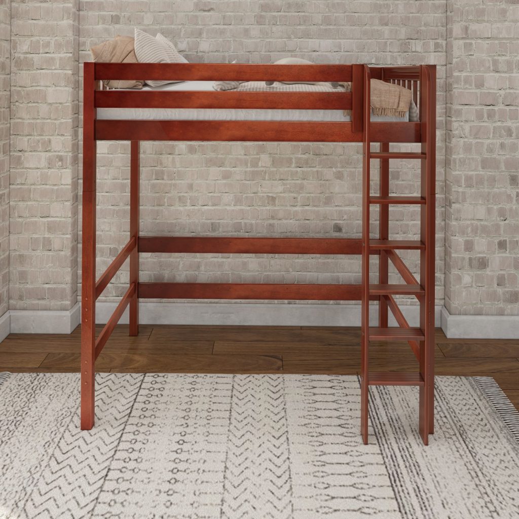Uber JibJab Twin Ultra High Loft Bed with Straight Ladder on Front - Image 4