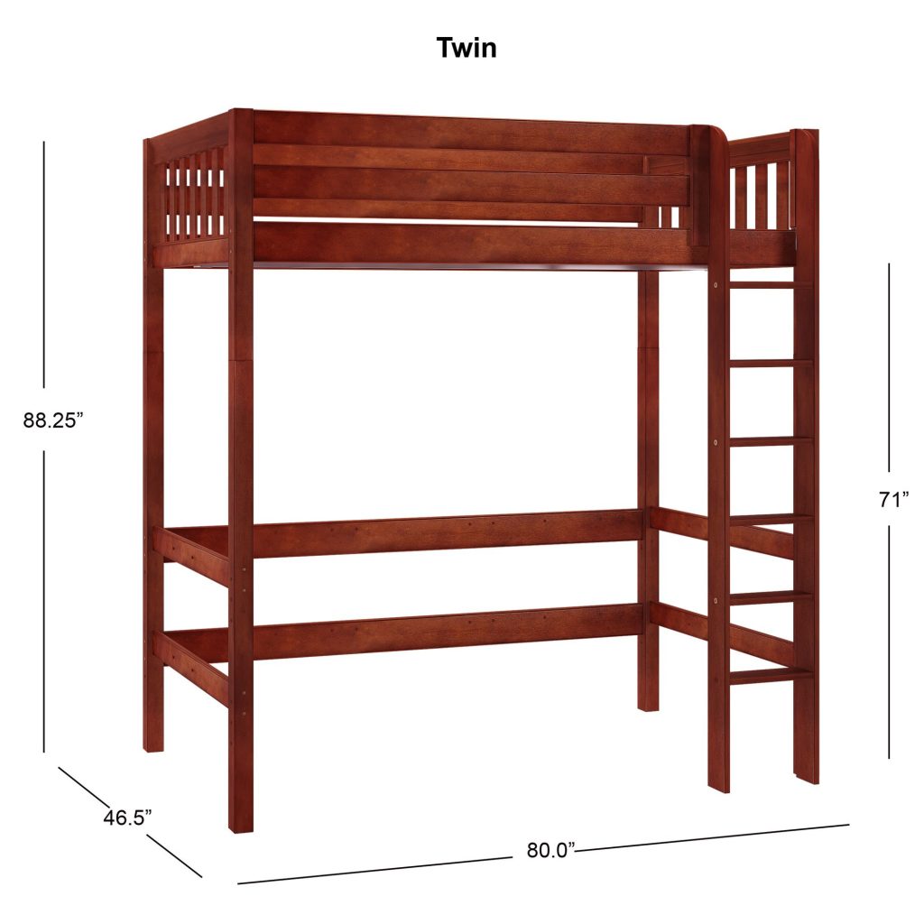 Uber JibJab Twin Ultra High Loft Bed with Straight Ladder on Front - Image 5