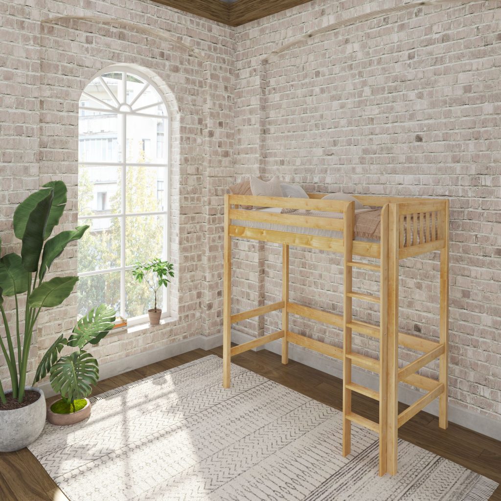 Uber JibJab Twin Ultra High Loft Bed with Straight Ladder on Front - Image 6