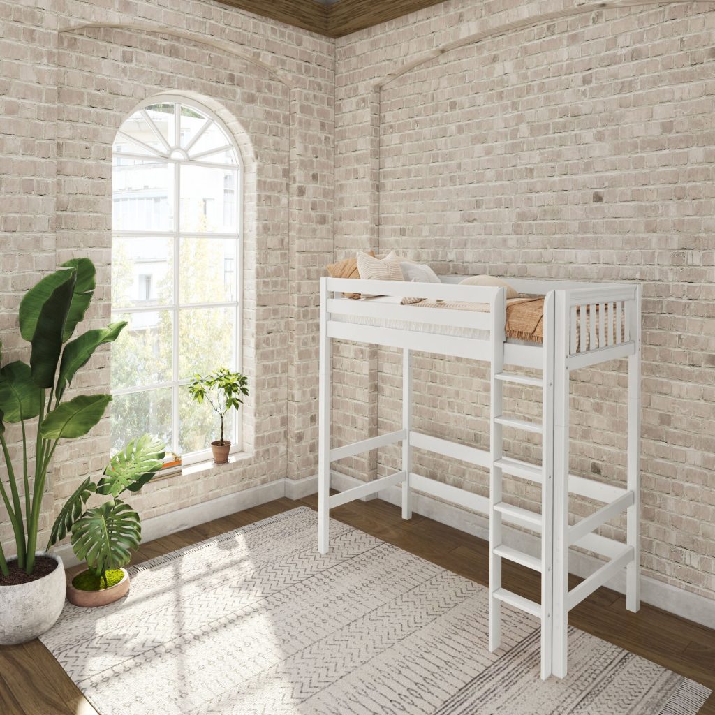JibJab Twin Ultra High Loft Bed with Straight Ladder