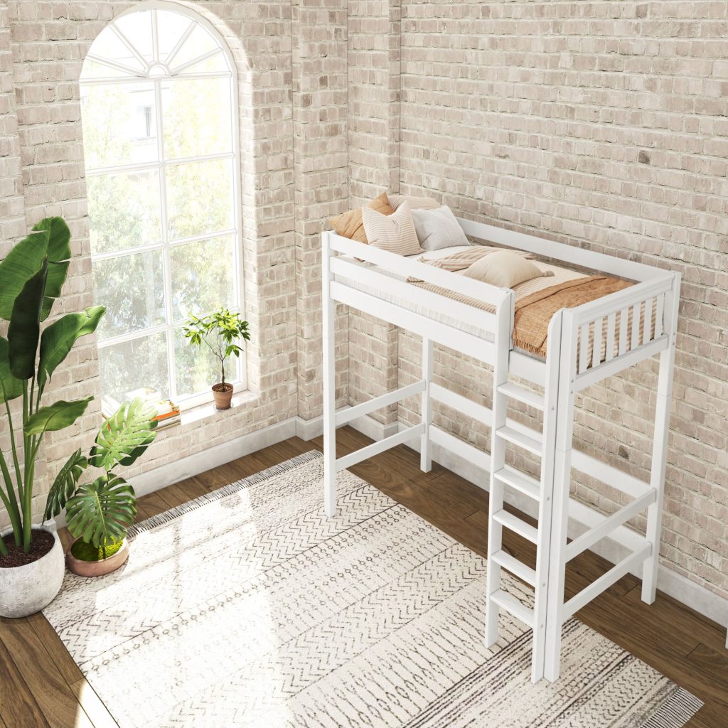 Uber JibJab Twin Ultra High Loft Bed with Straight Ladder on Front - Image 13