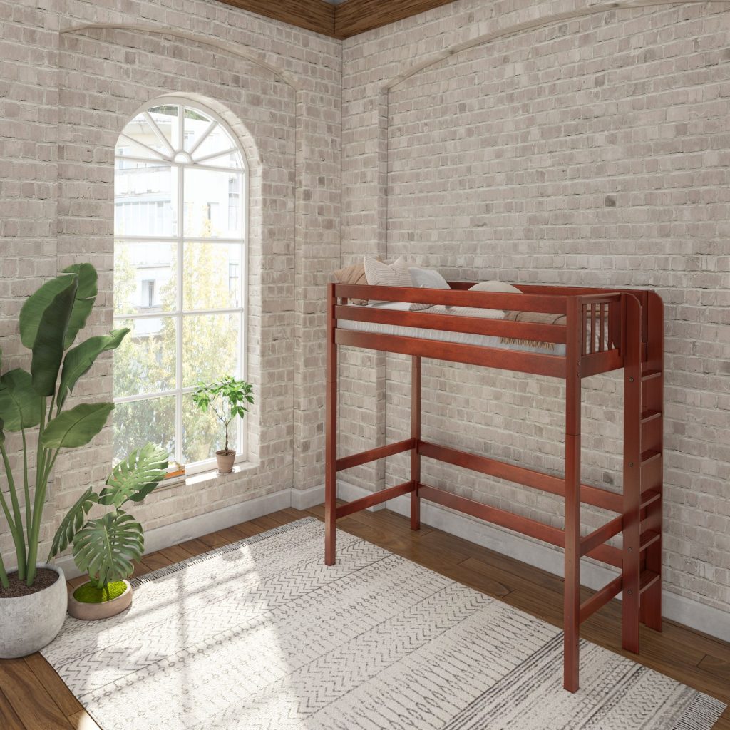 Uber Slam Twin Ultra High Loft Bed With Straight Ladder On End - Image 2