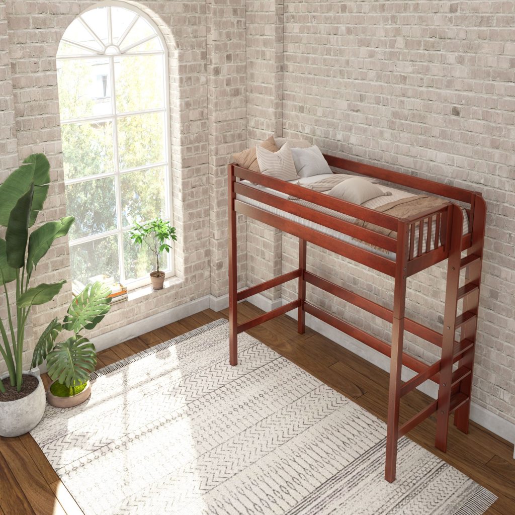 Uber Slam Twin Ultra High Loft Bed With Straight Ladder On End - Image 6