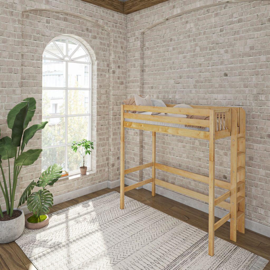 Uber Slam Twin Ultra High Loft Bed With Straight Ladder On End - Image 7