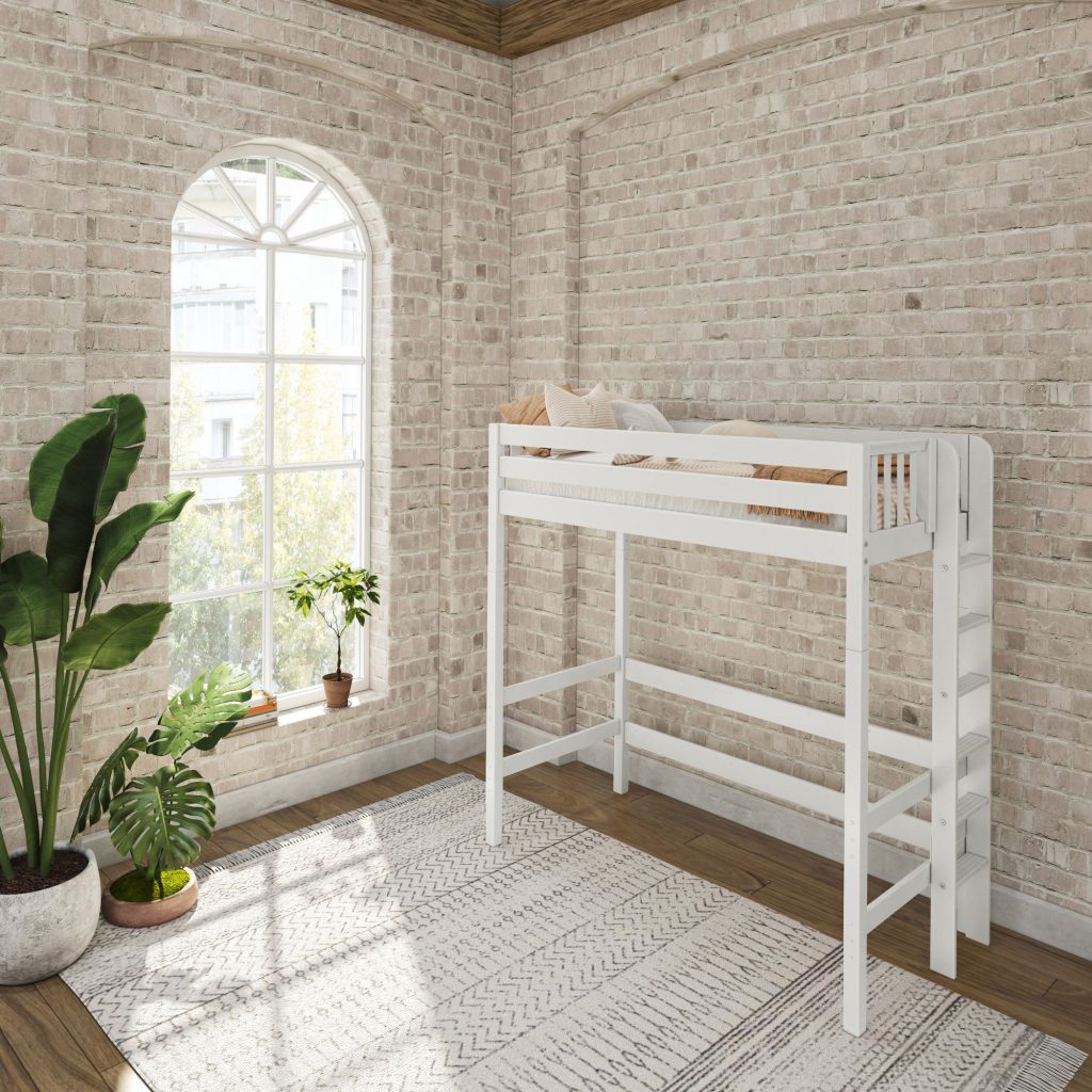 Uber Slam Twin Ultra High Loft Bed With Straight Ladder On End - Image 12