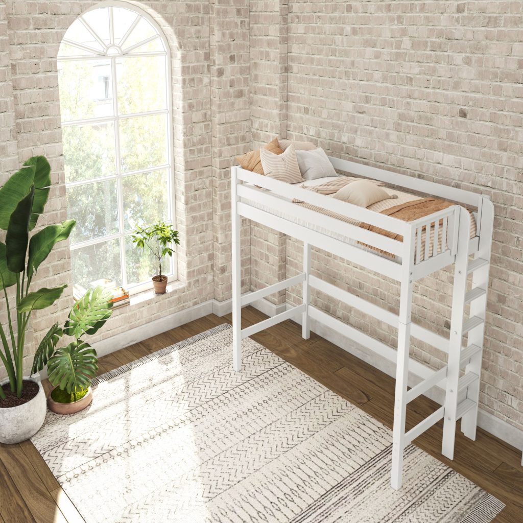 Uber Slam Twin Ultra High Loft Bed With Straight Ladder On End - Image 16