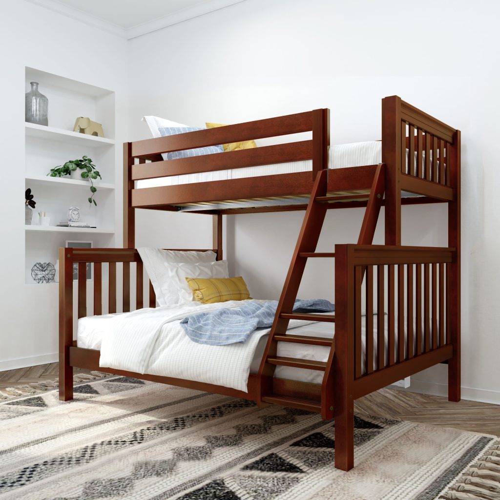 Twin XL over Queen High Bunk Bed with Angled Ladder - Image 2