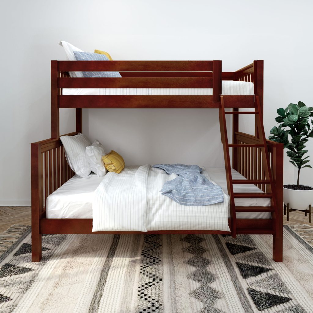 Twin XL over Queen High Bunk Bed with Angled Ladder - Image 9