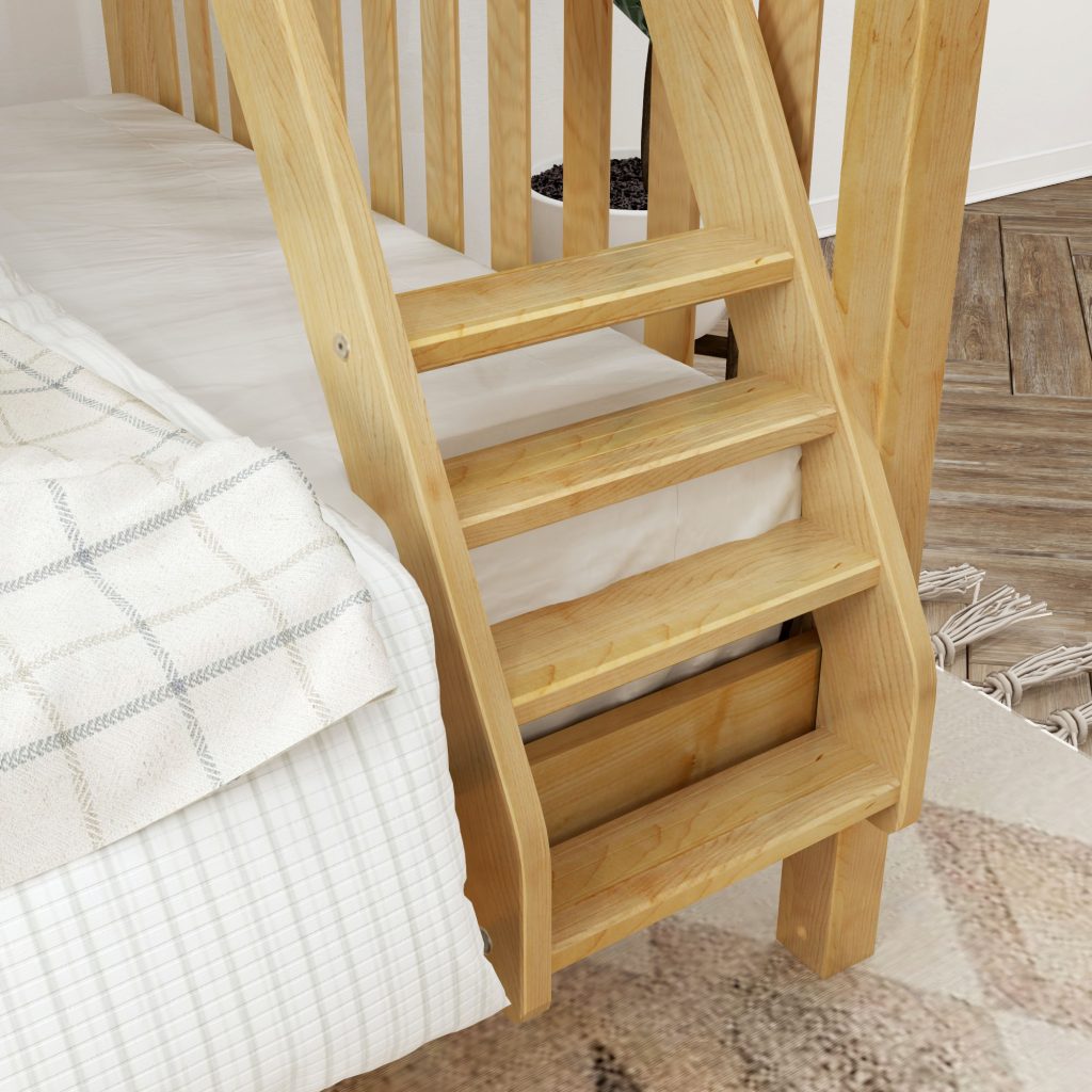Twin XL over Queen High Bunk Bed with Angled Ladder - Image 13