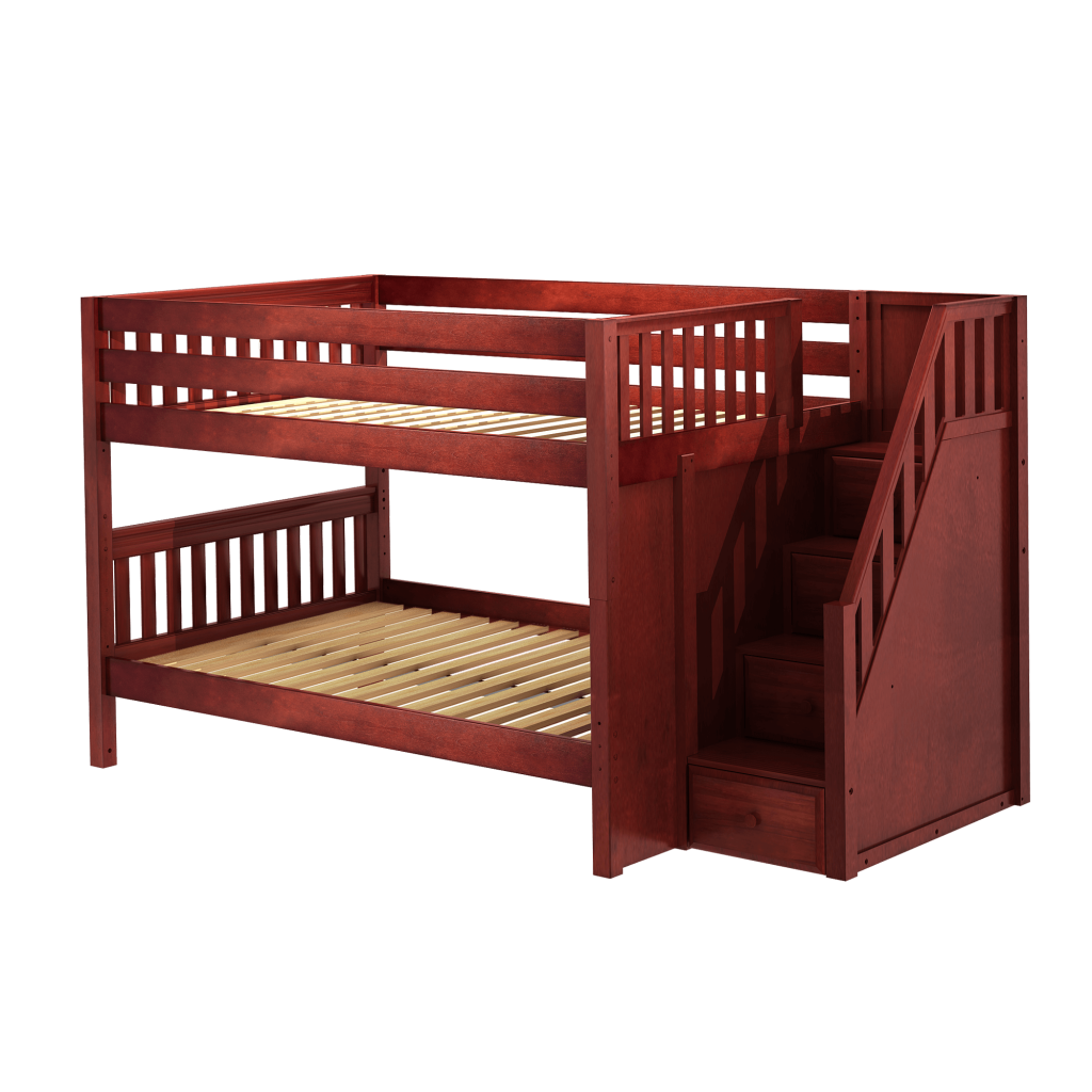 XL Full Low Bunk Bed with Stairs - Image 18