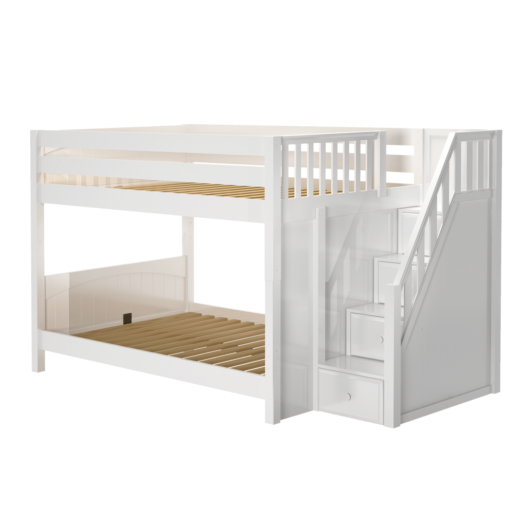 XL Full Low Bunk Bed with Stairs - Image 21